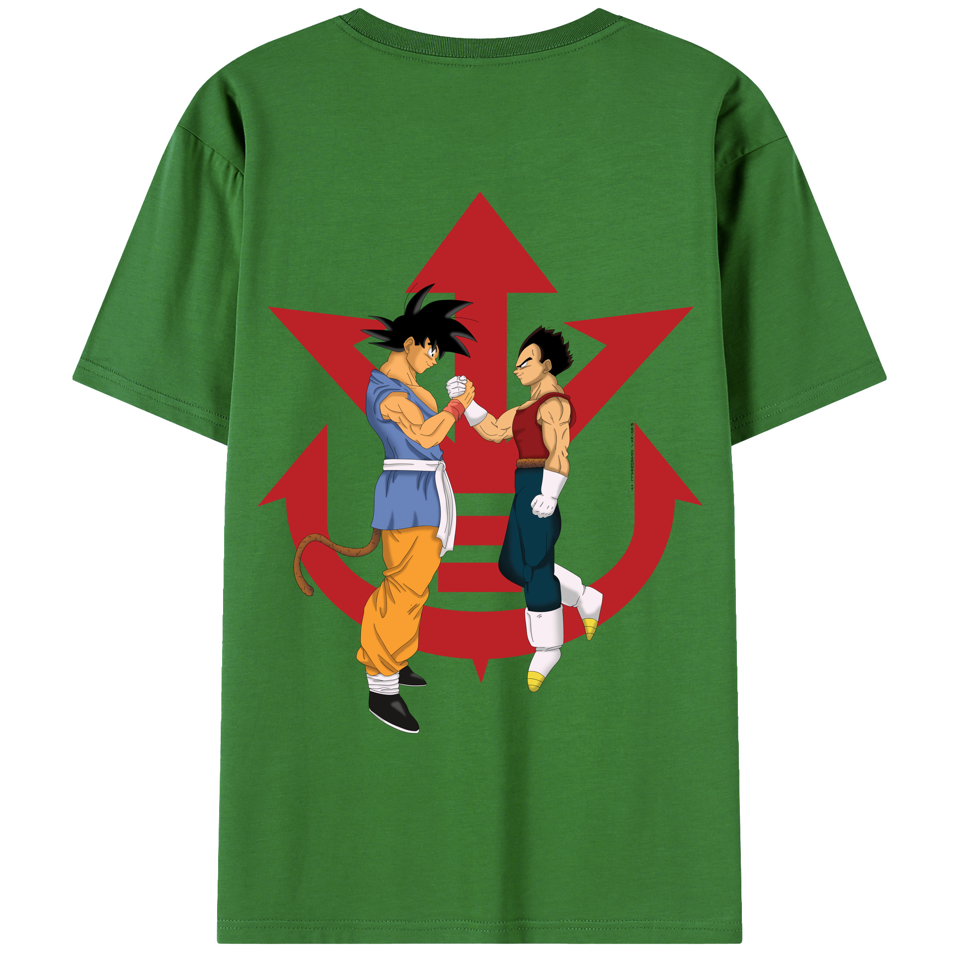 （画像用） ドラゴンボール 孫悟空（そん ごくう）Son Goku カカロット DRAGON BALL Kakarotto レディース半袖Tシャツ(バックプリント)